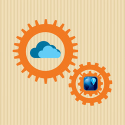 cloud computing design vector image
