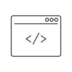 Coding Line Icon - Abstract vector image