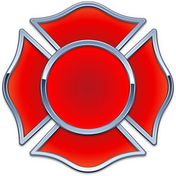 Fire Badge Emblem Vector Image
