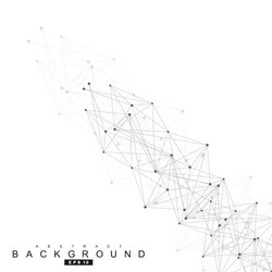 geometric abstract background with connected line vector image