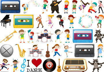 set music objects and character vector