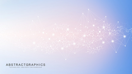 geometric abstract background with connected line vector image