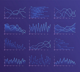 Graphs and charts vector