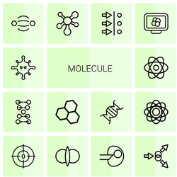 7 molecule icons Royalty Free Vector Image - VectorStock