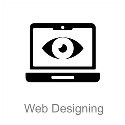 web designing and element icon concept vector image