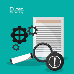 Cyber security document file information vector