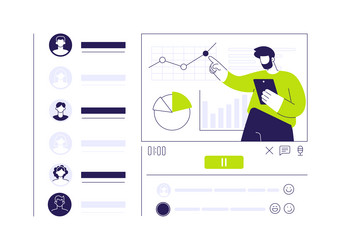 dynamic presentation abstract concept vector image