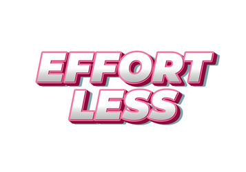 effortless text effect in 3d look with eye vector image