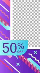 mobile application interface in memphis style vector image