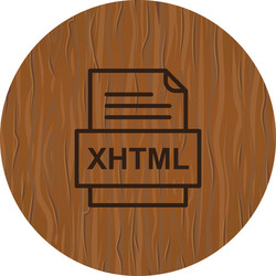 xhtml file document icon vector image
