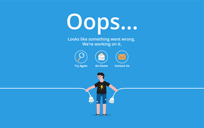 404 Error Page - Oops! vector image