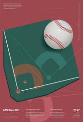 baseball championship sport poster design vector