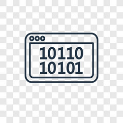 binary code concept linear icon isolated vector