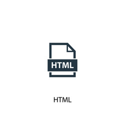 html icon simple element vector image
