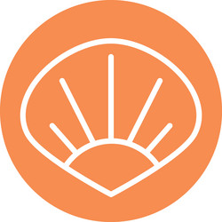 Isolated shell line block style icon design vector