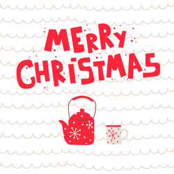 marry christmas letters in modern style vintage vector