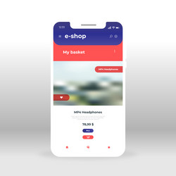 Blue online banking ui ux gui screen for mobile Vector Image