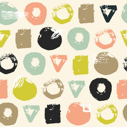 Trendy seamless pattern with brush strokes vector