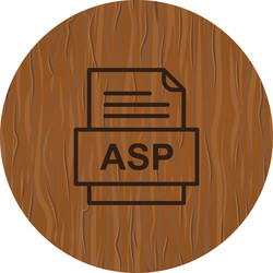 Asp file document icon vector