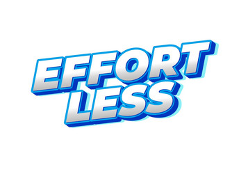 effortless text effect in 3d look with eye vector image