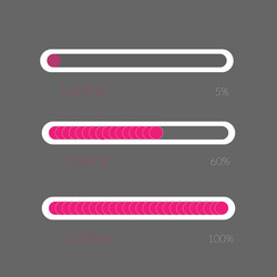 loading bars in progress on different condition vector