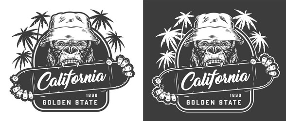 vintage skateboarding sport emblem Vector Image