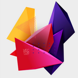 3d triangles geometric abstract background vector image