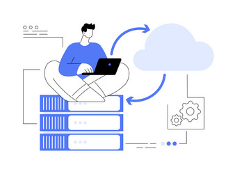 backup server abstract concept vector image