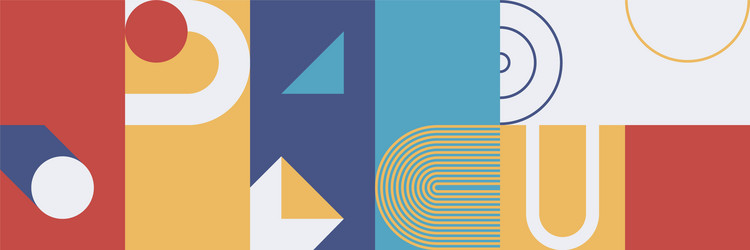 geometric abstract elements design vector image