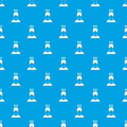 man with low battery over head pattern seamless vector image