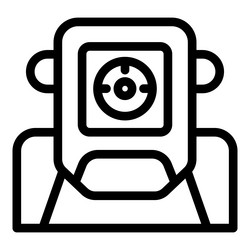 simple style of a robot head showing vector image