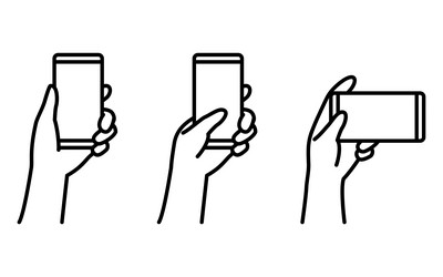 vertical and horizontal set of for operating vector image