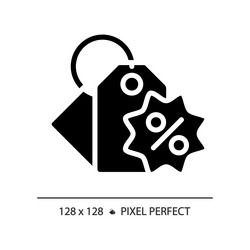 2d simple glyph style price tag icon vector