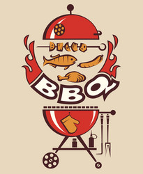 Barbecue party invitation vector