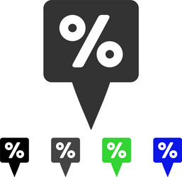 percent map pointer flat icon vector image