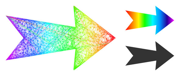 rainbow net gradient arrow right icon vector image