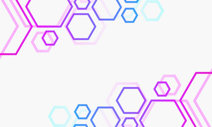 abstract geometric shape hexagon background vector image