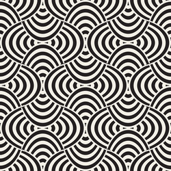 geometric seamless pattern with curved vector image