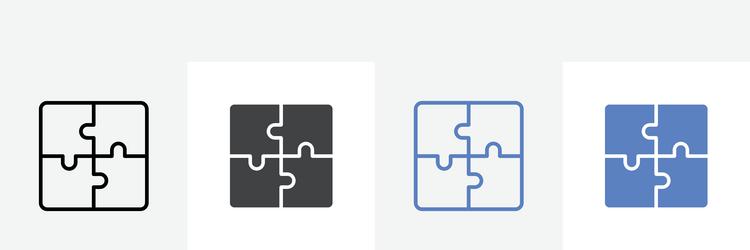 puzzle icon set use for web ui or app vector image