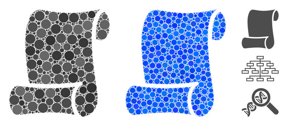 Script mosaic icon circle dots vector