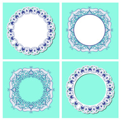 Set of abstract circular elements vector