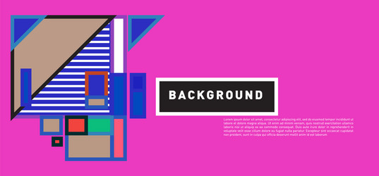abstract colorful rectangle background for banner vector image