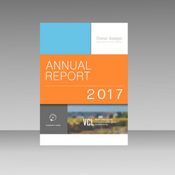 Cover design for annual report catalog vector