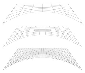 graticule grid mesh plane with deform distortion vector image