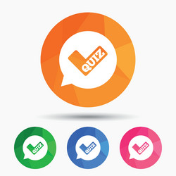 quiz sign icon questions and answers game vector image
