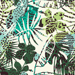 trendy seamless exotic pattern with palm animal Vector Image