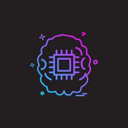artificial intelligence robot icon design vector image