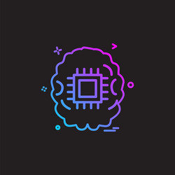 Artificial intelligence robot icon design vector