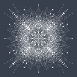Dynamic Network of Particles vector image