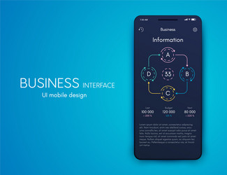 mobile application interface ui design stock vector image
